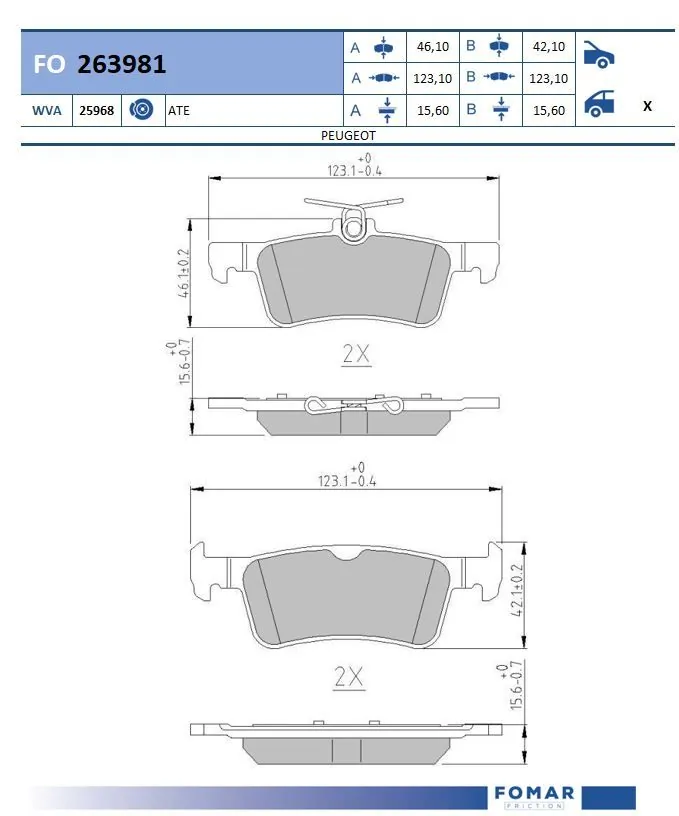 Brake Pad Set, disc brake